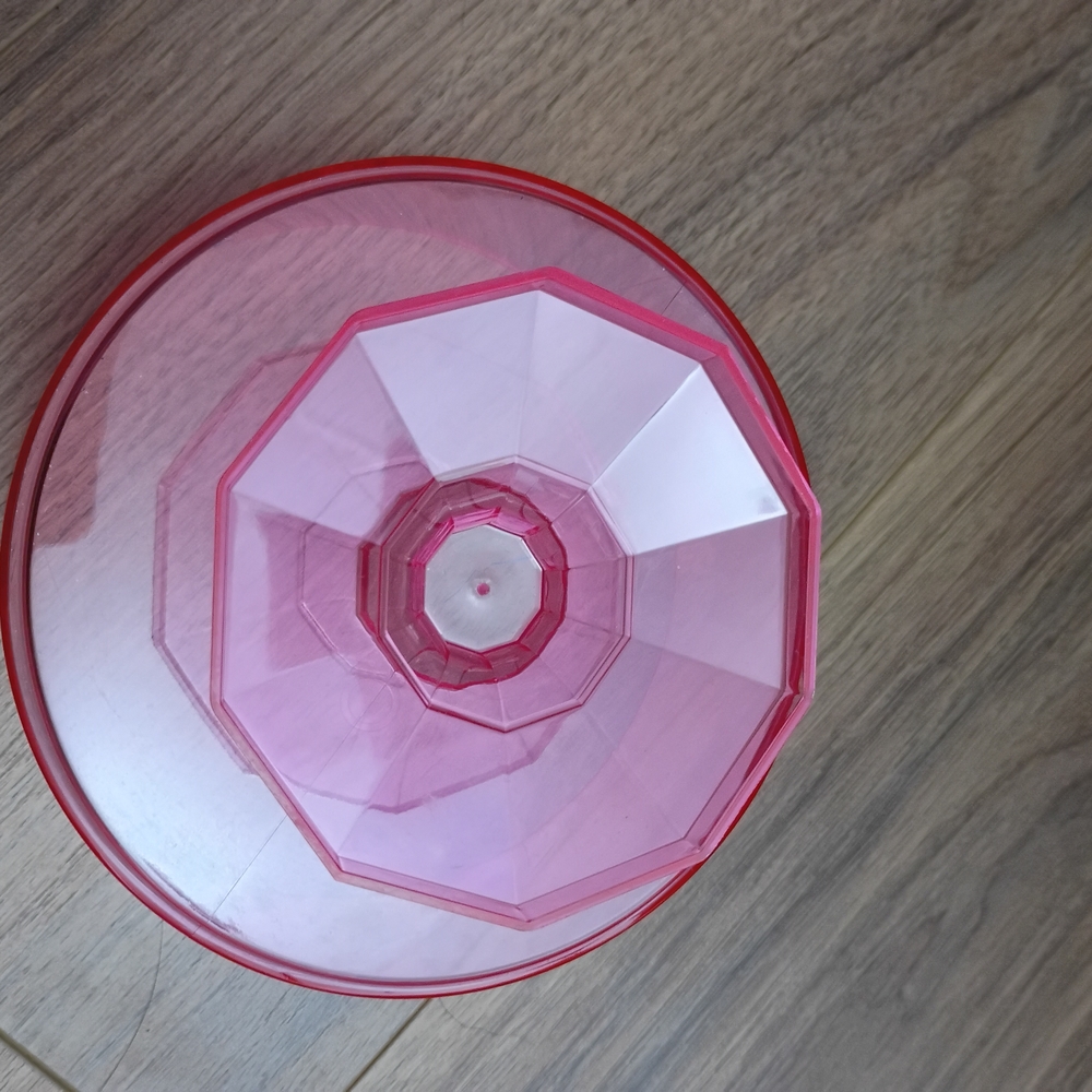 Pink Plastic Pedestal Cake Stand - Picture 5 of 6